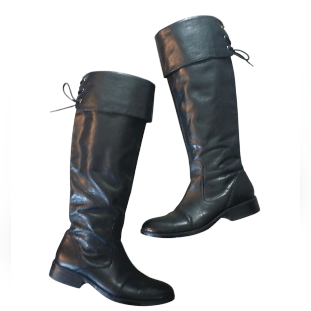 Vince Camuto Black Knee High Boots Womwn's Black Riding Boots Size 7.5